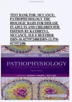 McCance&colon; Pathophysiology &ndash; The Biologic Basis for Disease in Adults and Children 8th Edition &ndash; Kathryn L&period; McCance & Sue E&period; Huether &ndash; Test Bank and Exam Preparation