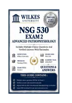 NSG 530 Exam 2 Advanced Pathophysiology Questions And Answers 2026&sol;2027 Wilkes University