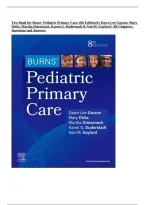 Test Bank for Burns' Pediatric Primary Care&comma; 8th Edition by Dawn Lee Garzon&comma; Mary Dirks&comma; Martha Driessnack&comma; Karen G&period; Duderstadt and Nan M&period; Gaylord 9780323882316 &vert; All Chapters &vert; Questions and Answers