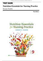 Test Bank - Nutrition Essentials for Nursing Practice 9th Edition &lpar;Dudek&comma; 2022&rpar; Chapter 1-24 &vert; All Chapters with Answers and Rationales