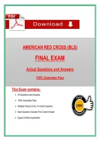 American Red Cross BLS Exam &lpar;Latest 2026&sol;2027&rpar; Actual Questions & Answers with Rationales A&plus; Graded &vert; Updated PDF