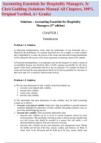 Accounting Essentials for Hospitality Managers&comma; 3e Chris Guilding &lpar;Solutions Manual All Chapters&comma; 100&percnt; Original Verified&comma; A&plus; Grade&rpar;