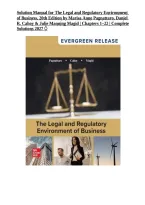Solution Manual For The Legal and Regulatory Environment of Business 19th Edition By Marisa Anne Pagnattaro&comma; Daniel R&period; Cahoy&comma; Julie Manning Magid&comma; O&period; Lee Reed & Peter J&period; Shedd &vert; ISBN 9781260734287 &vert; Chapters 1&ndash;22 &vert; 2026&sol;2027 Review