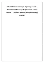BIOL 251 Human Anatomy & Physiology I w&sol;Lab Exam Prep Bundle 2026&sol;2027 &vert; Modules 1&ndash;4&comma; 6&comma; 9 & Final &vert; 800&plus; Practice Questions & Answers &vert; Detailed Rationales &vert; Portage Learning