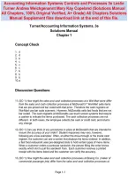 Accounting Information Systems Controls and Processes 3e Leslie Turner Andrea Weickgenannt Mary Kay Copeland &lpar;Solutions Manual All Chapters&comma; 100&percnt; Original Verified&comma; A&plus; Grade&rpar; All Chapters Solutions 