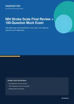 NIH Stroke Scale NIHSS Final Review &vert; Quick Study Guide &plus; 100Q Mock Exam with Detailed Rationales