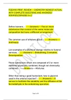 Fse2930 Prof&period; Review &ndash; Chemistry Newest Actual &NewLine;With Complete Questions And Answer&sol;&sol; &NewLine;Verified&sol;&sol;Graded A&plus;&sol;&sol;