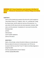 NURSING 201 Exam Questions and Answers &lpar;Verified A&plus; Guide&rpar; &ndash; Advanced Assessment & Clinical Diagnosis Study Bank&period;pdf&NewLine;&NewLine;