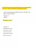 NUR 2790 Professional Nursing III &lpar;PN3&rpar; Final Exam Question Bank & Answer Key- Advanced Med-Surg & Pathophysiology Review&period;pdf&NewLine;&NewLine;