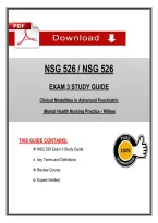 NSG 526 Exam 2 Study Guide &ndash; Wilkes Psychiatric Mental Health Nursing &lpar;Latest 2026&sol;2027&rpar; &vert; Updated PDF