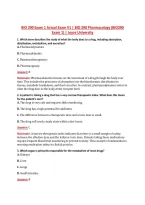 BIO 290 Exam 1 Actual Exam V1 &vert; BIO 290 Pharmacology &lpar;BIO290 &NewLine;Exam 1&rpar; &vert; Joyce University