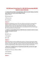 BIO 290 Exam 2 Actual Exam V1 &vert; BIO 290 Pharmacology &lpar;BIO290 &NewLine;Exam 2&rpar; &vert; Joyce University 