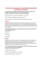 BIO 290 Final Exam Actual Exam V1 &vert; BIO 290 Pharmacology &lpar;BIO290 &NewLine;Final Exam&rpar; &vert; Joyce University