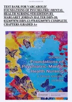 Varcarolis&rsquo; Foundations of Psychiatric-Mental Health Nursing 9th Edition &ndash; Margaret Jordan Halter &ndash; Complete Chapters &ndash; Test Bank and Exam Preparation