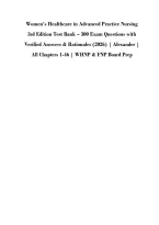Women's Healthcare in Advanced Practice Nursing 3rd Edition Test Bank &ndash; 300 Exam Questions with Verified Answers & Rationales &lpar;2026&rpar; &vert; Alexander &vert; All Chapters 1-46 &vert; WHNP & FNP Board Prep