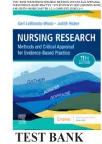 Test Bank for Nursing Research&colon; Methods and Critical Appraisal for Evidence-Based Practice&comma; 11th Edition by Geri LoBiondo-Wood and Judith Haber 9780443246180 &vert; Chapters 1&ndash;21 &vert; Complete Guide