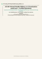 ATI RN Mental Health Edition 12&period;0 Exam 2026&sol;2027 &vert; 500 Verified Questions & Answers &vert; ATI Testing Proctored Prep &vert; 6 Core Domains &vert; Instant Download