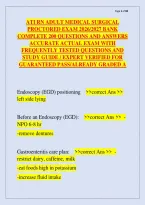 ATI RN Adult Medical Surgical Proctored Exam 2026&sol;2027 &vert; Complete 200 Questions & Answers with Rationales &vert; Expert Verified Study Guide &vert; Already Graded A&plus; &vert; Guaranteed Pass