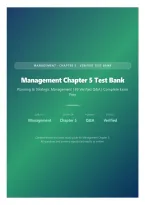 Management Chapter 5 Test Bank &vert; Planning & Strategic Management &vert; 69 Verified Q&A &vert; Complete Exam Prep