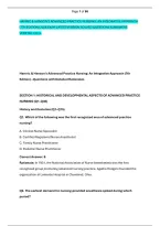 Hamric & Hanson's Advanced Practice Nursing&colon; An Integrative Approach &NewLine;&lpar;7Th Edition&rpar; 2026 Exam Latest Version Solved Questions & Answers &NewLine;Verified 100 &percnt;  