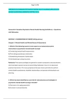 Varcarolis's Canadian Psychiatric Mental Health Nursing &lpar;3Rd Edition&rpar; &NewLine;Solved Questions & Answers Verified 100 &percnt;