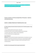 Goodman And Gilman's The Pharmacological Basis Of Therapeutics &NewLine;Solved Questions & Answers Verified 100 &percnt;