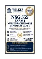 NSG 555 Exam 1 Nurse Practitioners in Primary Care II Questions And Answers 2026&sol;2027 Wilkes University