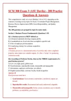 SCM 300 Exam 3 &lpar;ASU Davila&rpar; &ndash; 200 Practice Questions & Answers &vert; 2026&sol;2027 Study Guide &ndash; Global Supply Operations