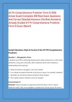 Ati Pn Comprehensive Predictor Form D 2026 &NewLine;Actual Exam&vert; Complete 200 Real Exam Questions &NewLine;And Correct Detailed Answers &lpar;Verified Answers&rpar; &NewLine;Already Graded A&plus;&vert; Pn Comprehensive Predictor &NewLine;Form D Exam &lpar;New&excl;&excl;&rpar;