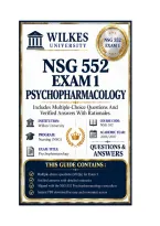 NSG 552 Exam 1 Psychopharmacology Questions And Answers 2026&sol;2027 Wilkes University