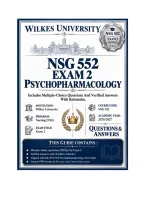 NSG 552 Exam 2 Psychopharmacology Questions And Answers 2026&sol;2027 Wilkes University&NewLine;