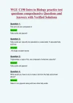 WGU C190 Intro to Biology practice test&NewLine;questions comprehensive Questions and&NewLine;Answers with Verified Solutions