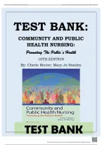 Test Bank Community and Public Health Nursing 10th Edition 2025&sol;2026 by Cherie Rector and Mary Jo Stanley Questions and Answers Complete Study Material with Solution