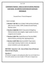 Corporate Finance &ndash; Wacc & Cost Of Capital Practice &NewLine;Exam Bank&colon; 100 Verified Questions With Detailed &NewLine;Rationales 