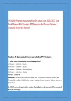 WGU D102 Financial Accounting Final OA Actual Exam 2026&sol;2027 Test &NewLine;Bank 1 Newest With Complete 300 Questions And Correct Detailed &NewLine;Answers&vert; Brand New Version&excl;