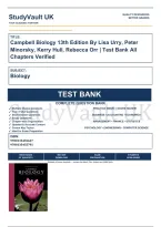 Campbell Biology 13th Edition By Lisa Urry&comma; Peter Minorsky&comma; Kerry Hull&comma; Rebecca Orr All Chapters 1-56 &vert; Test Bank Verified&comma; A&plus; Grade 9780135455647
