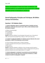 Dental Radiography&colon; Principles And Techniques&comma; 6Th &NewLine;Edition &lpar;Iannucci & Howerton&rpar; Questions With Verified &NewLine;Answers Detailed Rationales Graded A&plus;