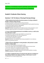 Rosdahl's Textbook Of Basic Nursing Questions With &NewLine;Verified Answers Detailed Rationales Graded A&plus;