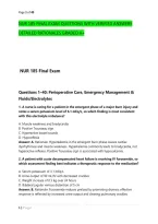 Nur 185 Final Exam Questions With Verified Answers &NewLine;Detailed Rationales Graded A&plus; 