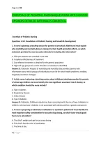 Essentials Of Pediatric Nursingquestions With Verified &NewLine;Answers Detailed Rationales Graded A&plus;
