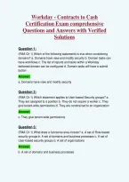 Workday - Contracts to Cash&NewLine;Certification Exam comprehensive&NewLine;Questions and Answers with Verified&NewLine;Solutions