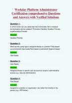 Workday Platform Administrator&NewLine;Certification comprehensive Questions&NewLine;and Answers with Verified Solutions