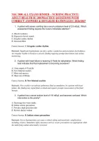 Nsg 3800 All Exams Binder &ndash; Nursing Practice&colon; &NewLine;Adult Health Ii &vert; 200 Practice Questions With &NewLine;Correct Answers & Detailed Rationales &vert; 2026&sol;2027