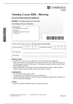 2026 A-Level Ocr Chemistry B  - Fundamentals Of Chemistry