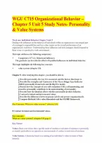WGU C715 Organizational Behavior Complete Study & Exam Master Bundle &vert; Unit 5 Personality Notes&comma; Task 3 Essay Exemplar&comma; Flashcards & Objective Assessment Guide &lpar;Big Five&comma; MBTI&comma; Holland Codes&rpar; &vert; Verified 2026‑2027 Prep