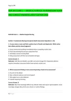 Nur 265 Exam 1 &mdash; Medical-Surgical Nursingexam Guide &NewLine;And Correct Answers Latest Edition 2026