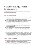 AQA GCSE English Literature&colon; Complete Macbeth Revision Notes & Study Guide