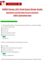 AORN Periop 101 Final Exam Study Guide &lpar;Latest 2026&sol;2027&rpar; Actual Questions & Answers with Rationales A&plus; Graded &vert; Updated PDF