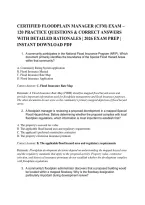 Certified Floodplain Manager &lpar;Cfm&rpar; Exam &ndash;&NewLine;120 Practice Questions & Correct Answers &NewLine;With Detailed Rationales &vert; 2026 Exam Prep &vert; &NewLine;Instant Download Pdf