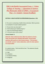 NSG 3160 Health Assessment Exam 1 &vert; Galen &NewLine;College of Nursing &vert; &vert; Questions & Answers &NewLine;Plus Rationales 2026&sol;27 &lpar;PDF&rpar; &vert; Guaranteed &NewLine;Pass &vert; A&plus; Graded &vert; Instant FeedBack